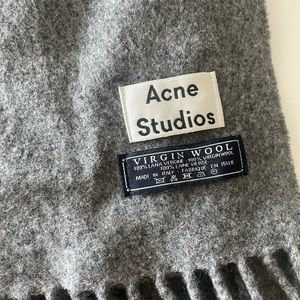 Acne Studios virgin wool scarf, grey